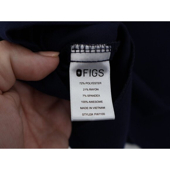 FIGS Women’s Casma Scrub Top Navy Blue Size Medium Technical Comfort F1100 - Picture 12 of 16